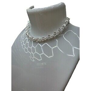 925 Silver Botanical Link Bracelet S Hook Closure 5mm 8” 12 Grams